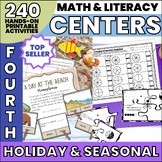 Fourth Grade Math Centers and Literacy Centers Hands On Ac