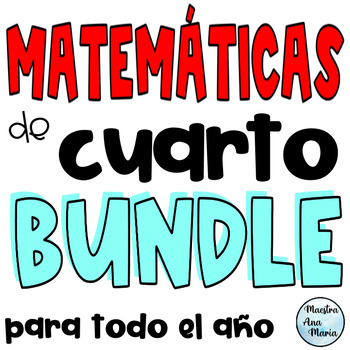 Preview of Fourth Grade Math in Spanish - Matemáticas - Word Problems in Spanish