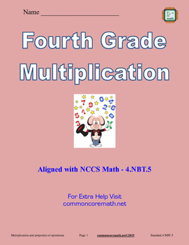 Preview of Fourth Grade Multiplication Packet - 4.NBT.5