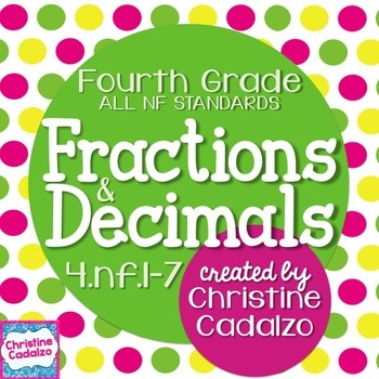 Preview of Fourth Grade NF Standards- Fractions and Decimals- 4.NF Bundle