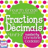 Fourth Grade NF Standards- Fractions and Decimals- 4.NF Bundle