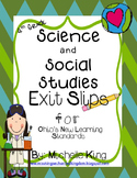 Fourth Grade Ohio Content Standard Exit Slips for Science 