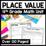Place Value to Millions 4th Grade Review Worksheets: Notes