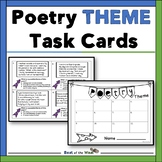 Fourth Grade Poetry - Task Cards - Theme - Simple Poems - Poem