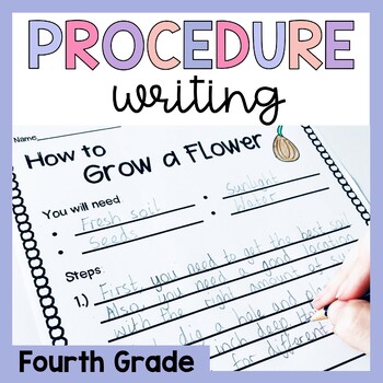 Preview of Fourth Grade How To Writing Prompts and Worksheets | Procedure Writing