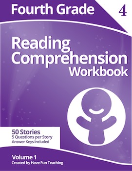 Preview of Fourth Grade Reading Comprehension Workbook - Volume 1 (50 Stories)