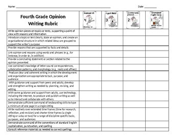 research paper rubric 4th grade