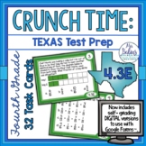 Fourth Grade STAAR Math Texas Test Prep Task Cards Add Sub