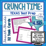 Fourth Grade STAAR Math Texas Test Prep Task Cards Area an