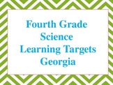 Fourth Grade Science Learning Targets (Georgia)