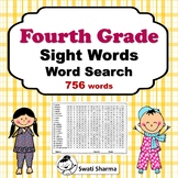 36 Fourth Grade Sight Words Word Search, Vocabulary Activities
