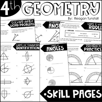 Preview of Fourth Grade Skill Pages Geometry