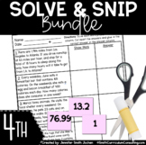 4th Grade Solve and Snip® Bundle- Interactive Word Problem