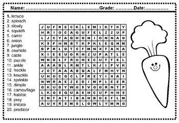 36 4th grade spelling words vocabulary word search worksheets by swati sharma