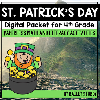 Preview of 4th Grade St Patricks Day Digital Packet