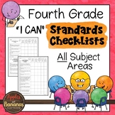 Fourth Grade Standards Checklists for All Subjects  - "I Can"