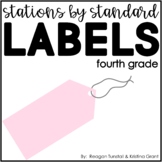 Fourth Grade Stations by Standards Labels Free