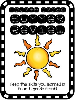 Preview of Fourth Grade Summer Review Packet - Print and Go!  40 days of ELA and Math