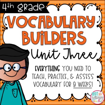 Preview of Vocabulary Builders Unit 3 FOURTH GRADE