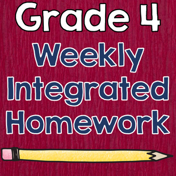 Preview of Fourth Grade Weekly Integrated Homework