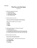 Fourth Grade Wonders U2W1 Practice Test for The Fox and the Goat