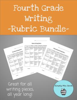 Preview of Fourth Grade Writing Rubrics Bundle