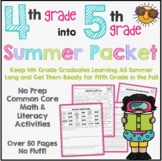 Fourth Grade into Fifth Grade Summer Packet