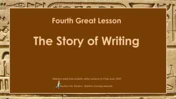 Preview of Fourth Great Lesson: The Story of Writing