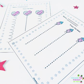 fourth of july preschool tracing sheets by teaching the tiniest of tots