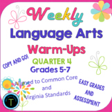 Fourth Quarter- Week 28-36 of Middle School ELA Daily Warm