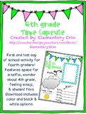 Fourth grade first & last day time capsule