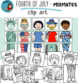 Fourth of July /American Independence Day- Mix mates Clip Art 1