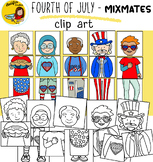 Fourth of July /American Independence Day- Mix mates Clip Art 2