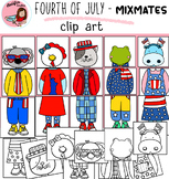 Fourth of July /American Independence Day- Mix mates Clip Art 3
