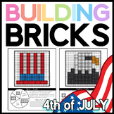 Fourth of July Brick Building Mats: Math & Reading Activities
