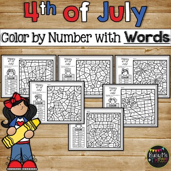 fourth of july activities for writing math color by number writing pages 4th