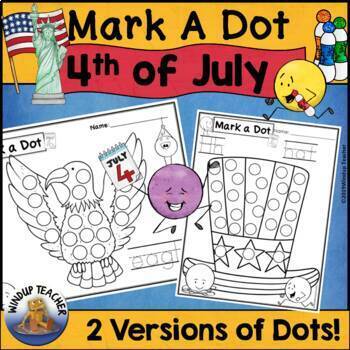 Fourth of July Dot Dauber Set by Windup Teacher | TPT