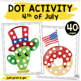 Fourth of July Dot Marker Printable for Summer Preschool