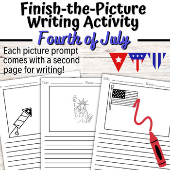 Fourth of July Finish the Picture Creative Writing Prompts for Summer