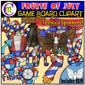 Preview of Fourth of July Game Boards Clipart