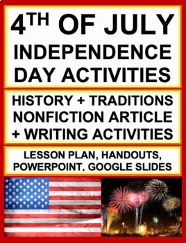 Preview of Fourth of July | Independence Day | Printable & Digital Classroom Activities