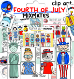 Fourth of July - Mix mates Clip Art Bundle