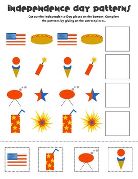 fourth of july pattern worksheet by darcie nicoles designs tpt