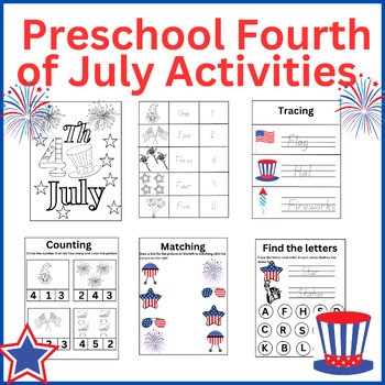 Fourth of July Preschool Activities by Teacher Evolution | TPT