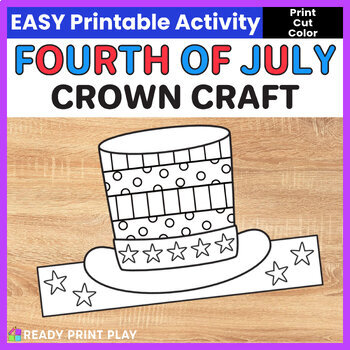 Preview of Fourth of July Hat Craft | Patriotic President's Day Headband | Election Day
