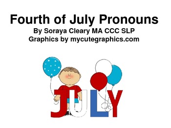 Preview of Fourth of July Pronouns