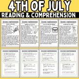 Fourth of July Reading Comprehension Passages | 1st to 3rd grade