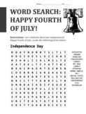 Fourth of July Word Search / Celebrate Independence Day!