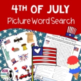 Fourth of July Word Search | Independence Day Picture Puzzle