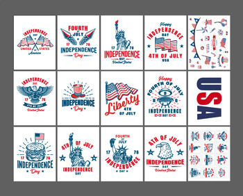 Preview of usa posters decor - usa clipart - label collection - Ready to print